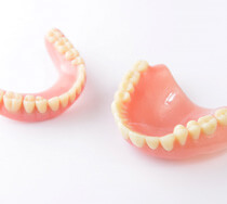 dentures lying on a table